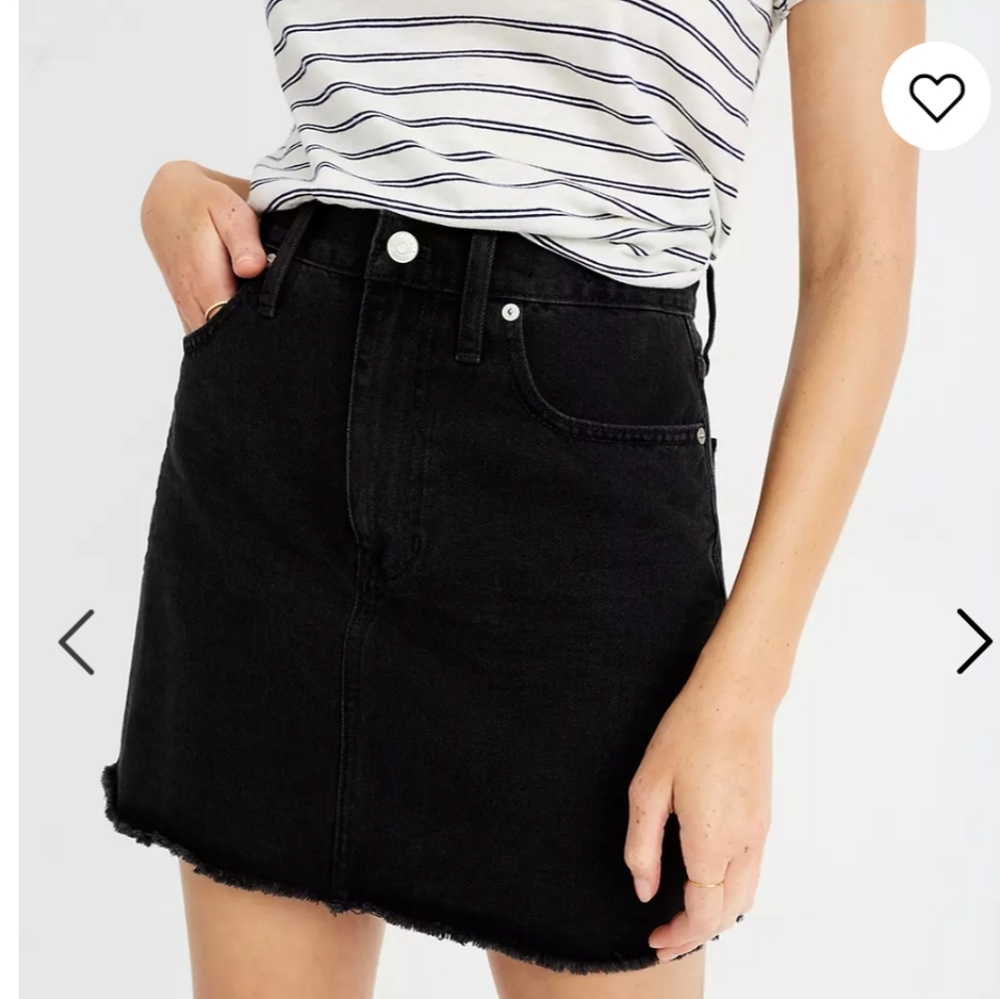 Madewell Rigid Denim A-line Mini Skirt Lunar Wash
